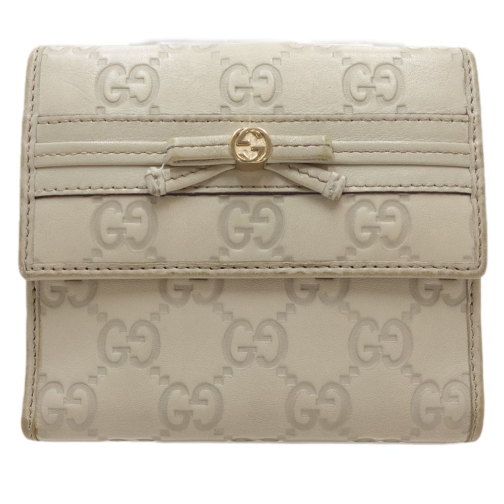 Luxury Gucci Trending 2025 Leather Bifold Wallet Ivory