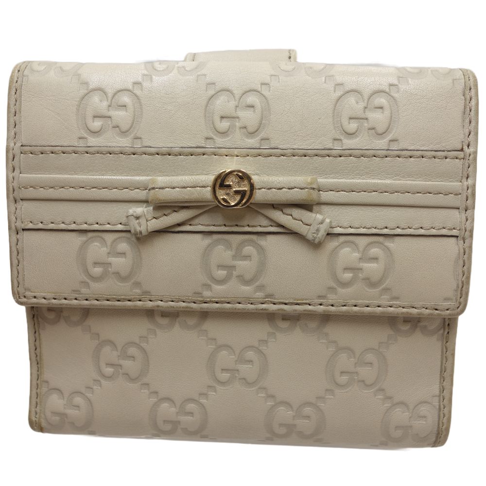 Luxury Gucci Trending 2025 Leather Bifold Wallet Ivory