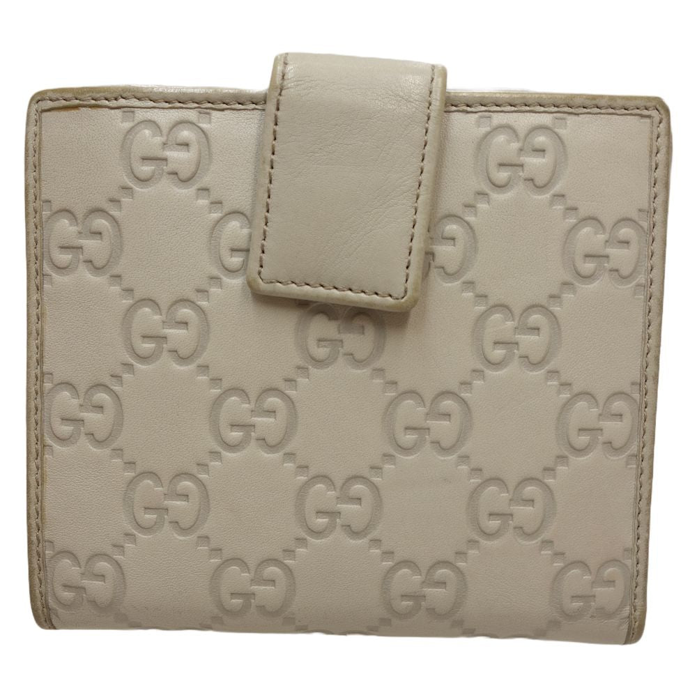 Luxury Gucci Trending 2025 Leather Bifold Wallet Ivory