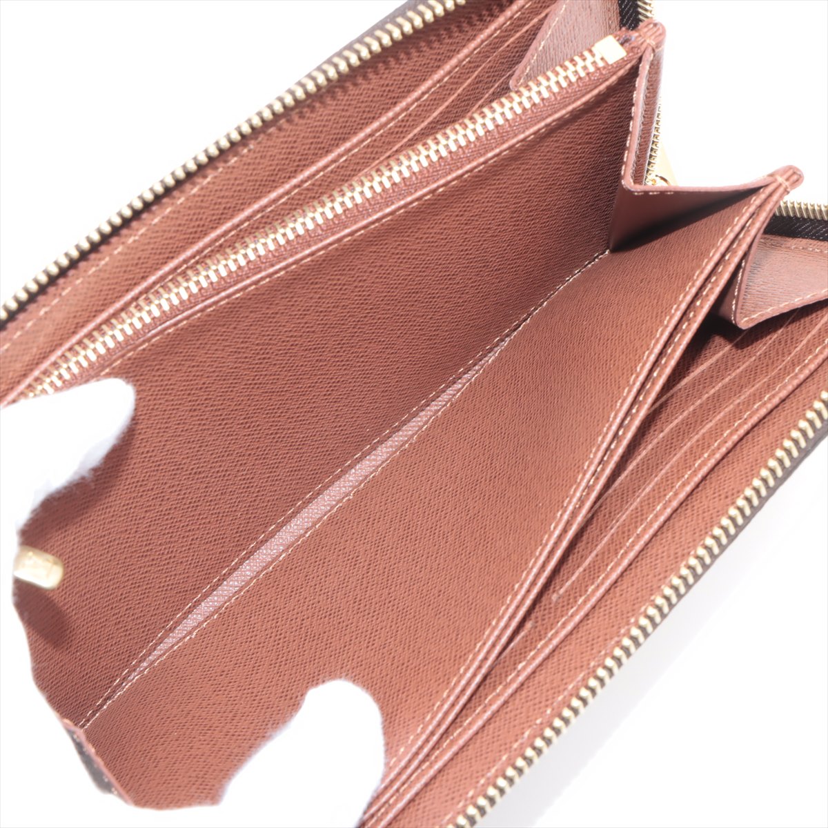 Louis Vuitton Monogram Zippyr Wallet M42616 Brown Round Zipper Wallet