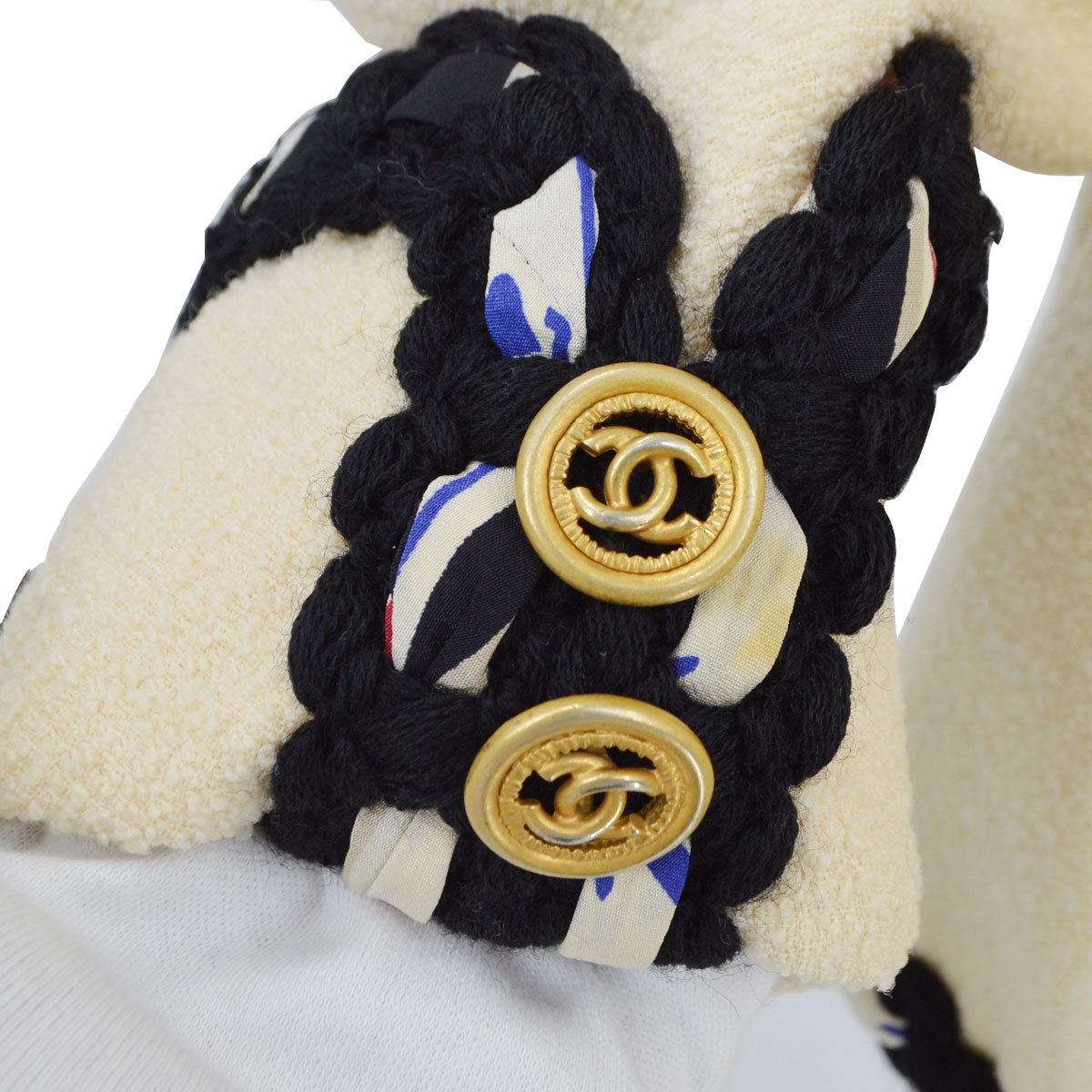 Luxury Chanel 1990 open-front boucle jacket