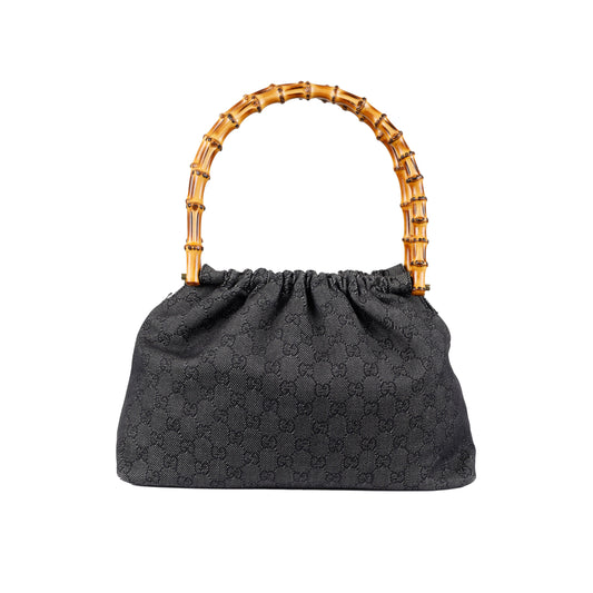 Luxury Gucci Trending 2025 Denim GG Canvas Bamboo Handbag - '10s