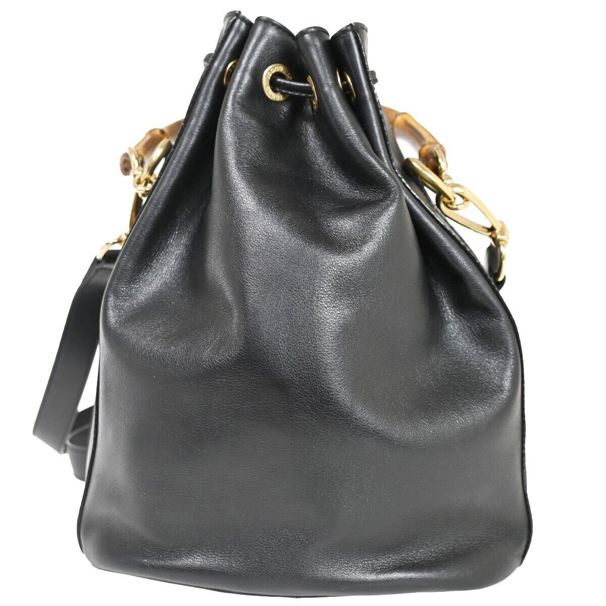Gucci Bamboo  Leather Handbag ()