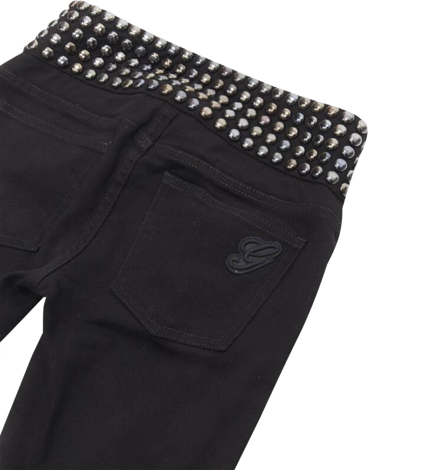 Gucci silver dome stud embellishment waist denim Jeans