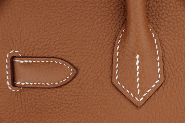 Luxury Hermes BIRKIN 25 - 40CM (WITH SERIAL NUMBER) GOLD COLOR TOGO LEATHER, GOLD HARDWARE, WITH KEYS, LOCK, DUST & BOX