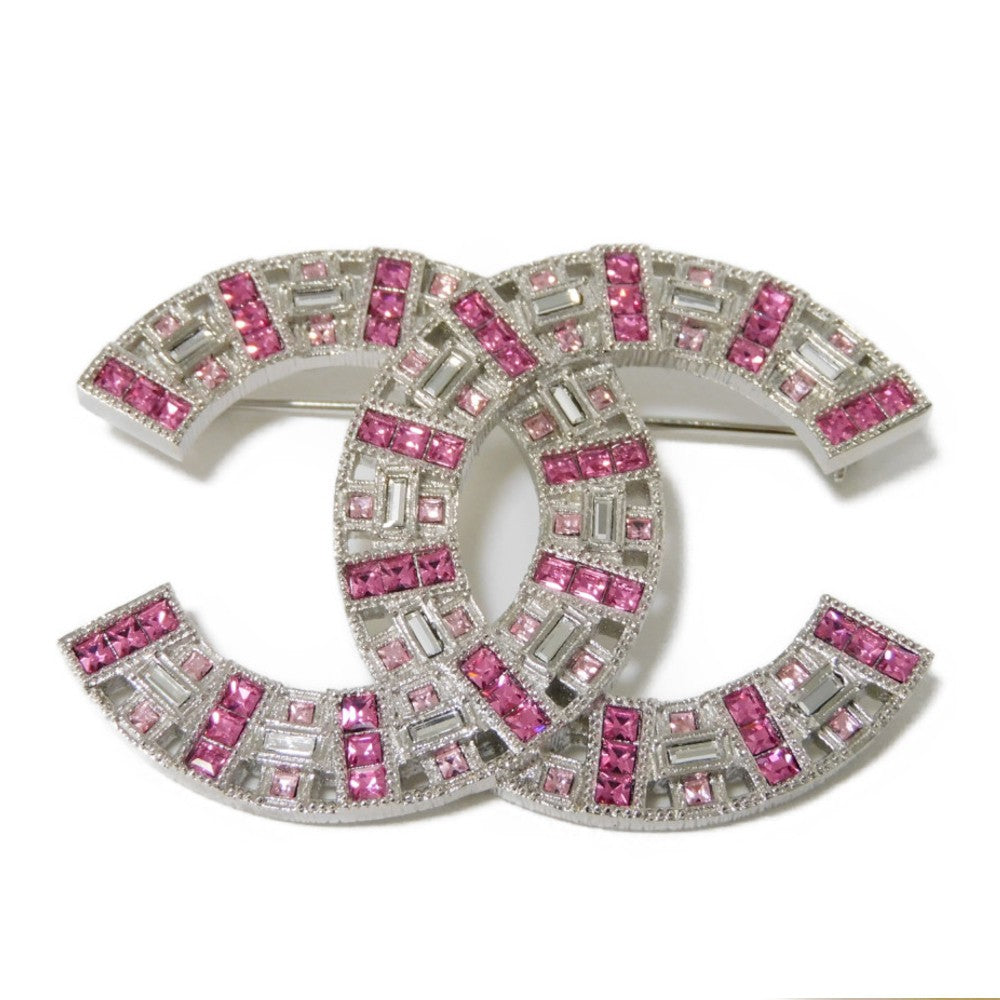 Chanel Crystal Coco Mark Brooch