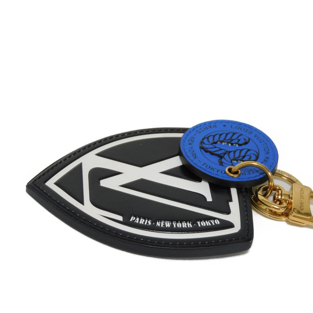 LOUIS VUITTON key ring M63201 Cowhide leather x grain leather Noir My LV Porto Cle World Tour mens