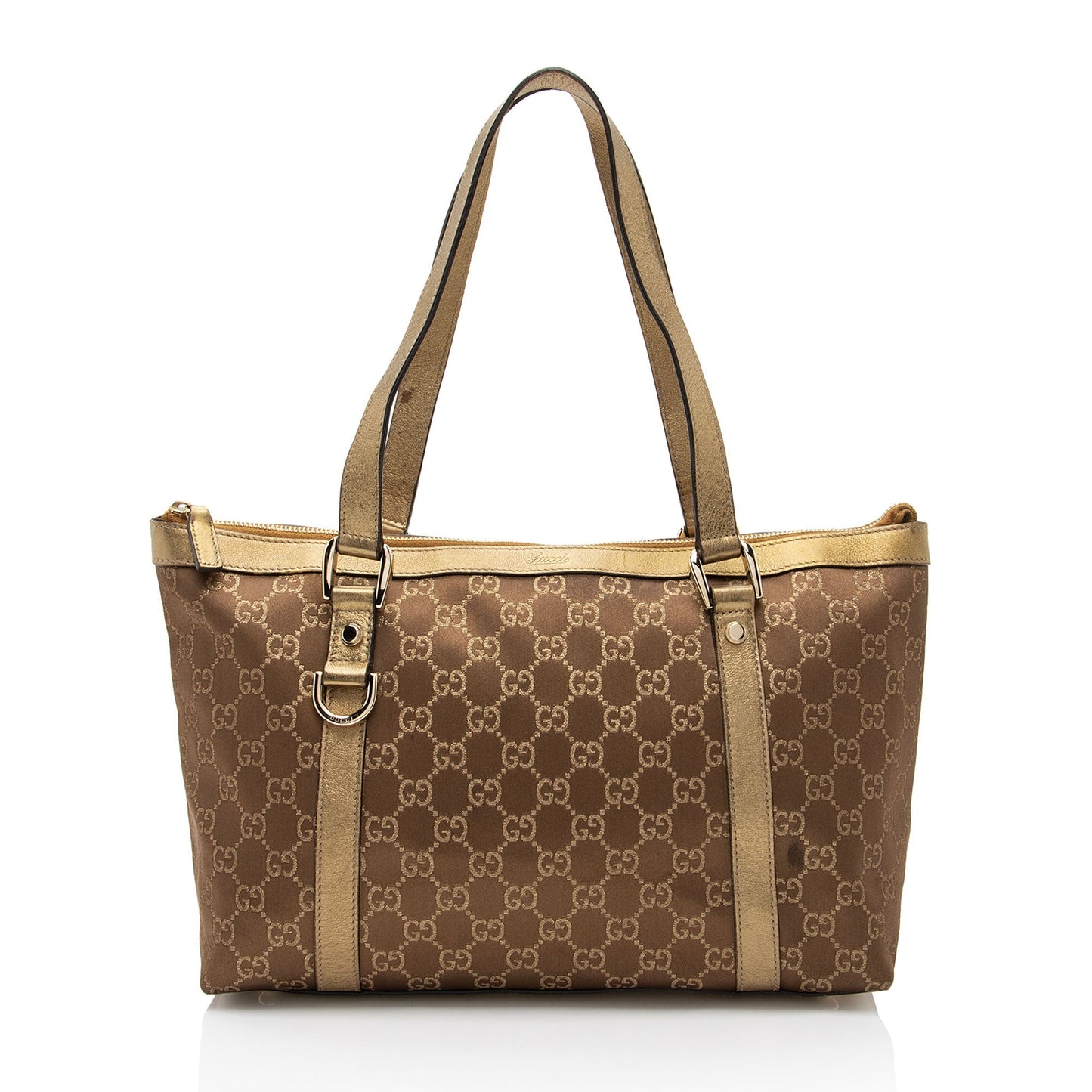 Luxury Gucci Trending 2025 Metallic GG Canvas Abbey Medium Tote