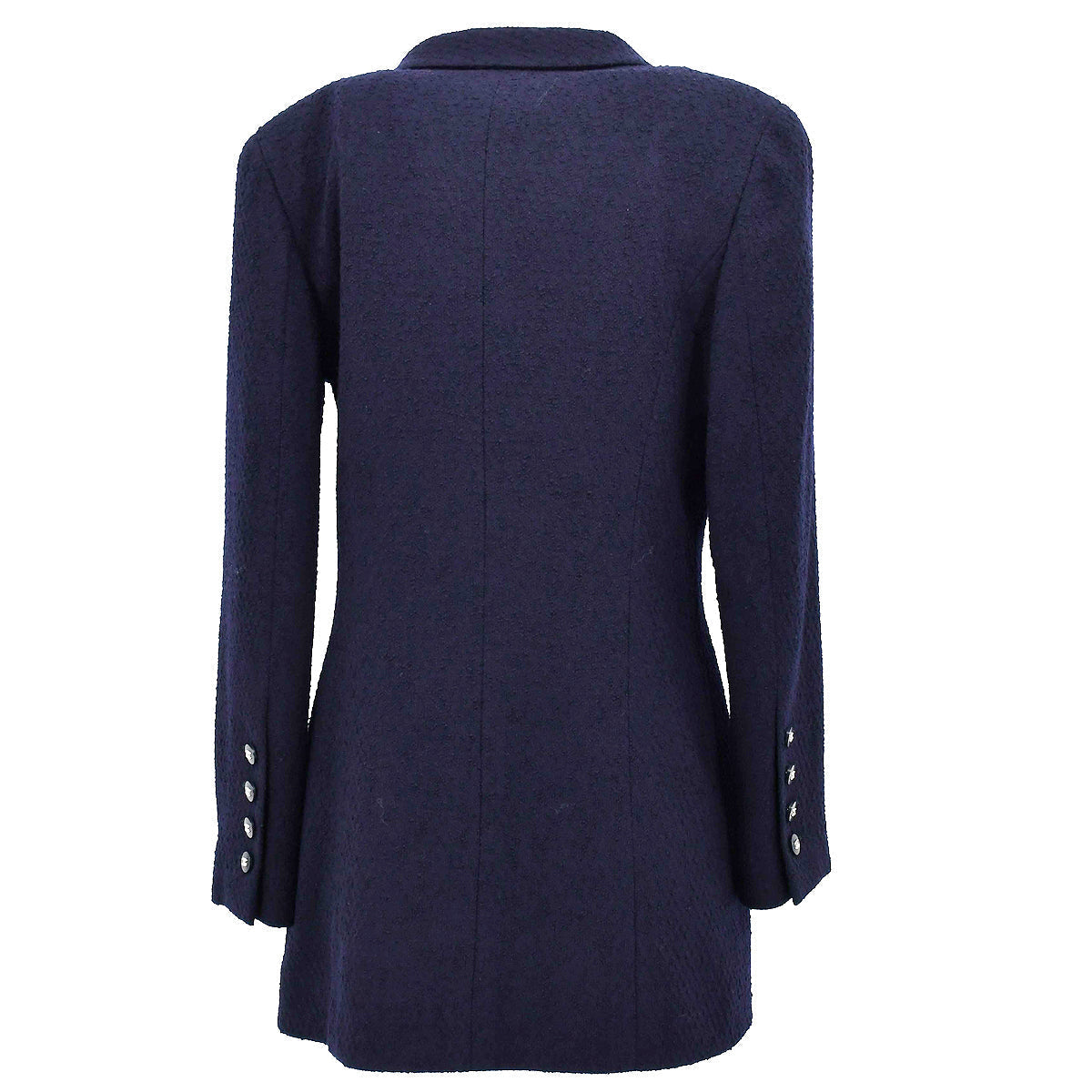 Chanel Double Breasted Jacket Navy 96P #40