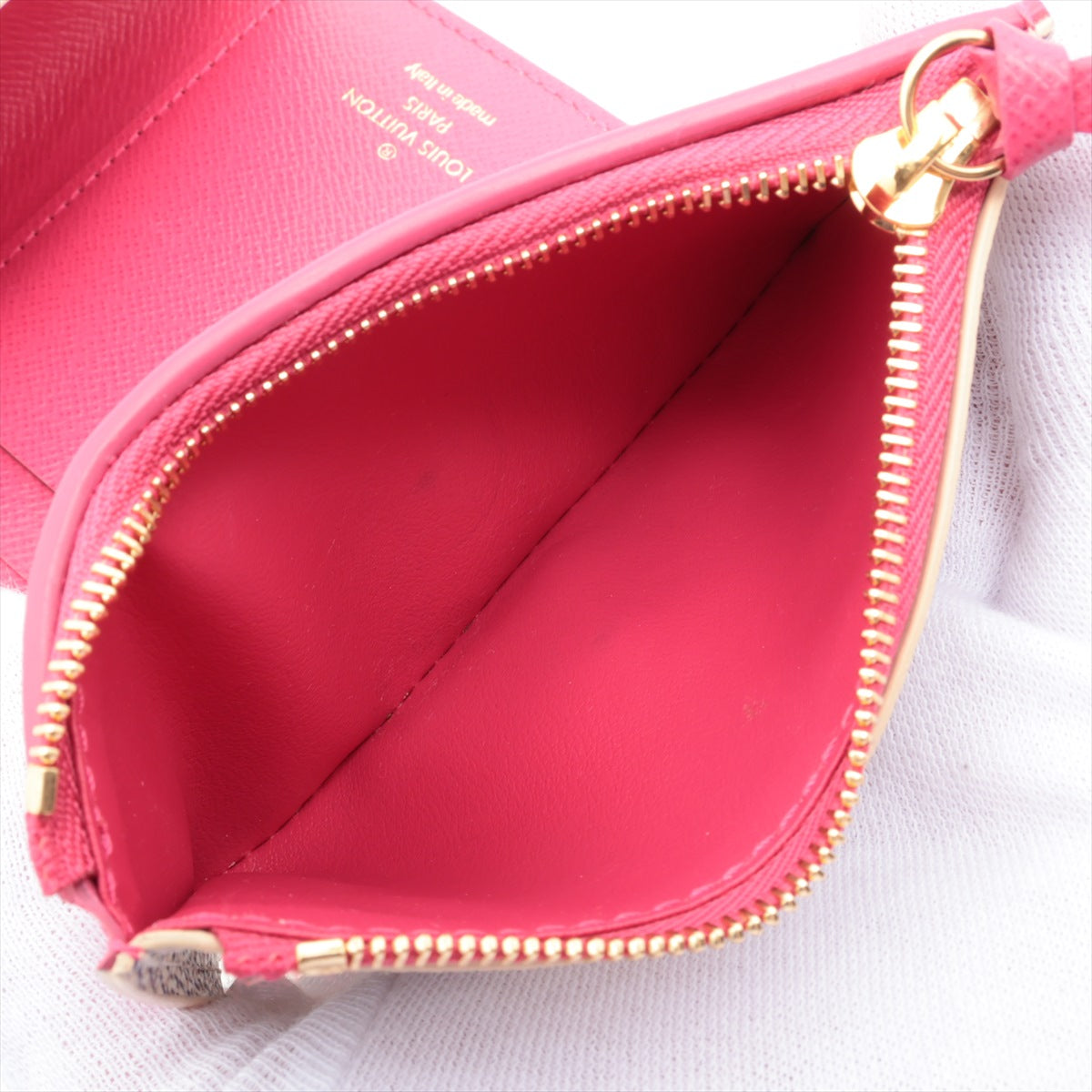 Louis Vuitton Damier Azur Portfolio Victoria N64614 Pink Compact Wallet