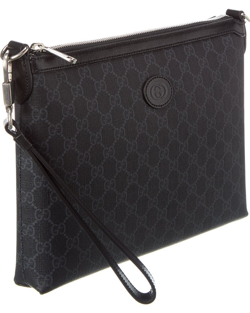 Luxury Gucci Trending 2025 Interlocking G GG Supreme Canvas & Leather Messenger Bag