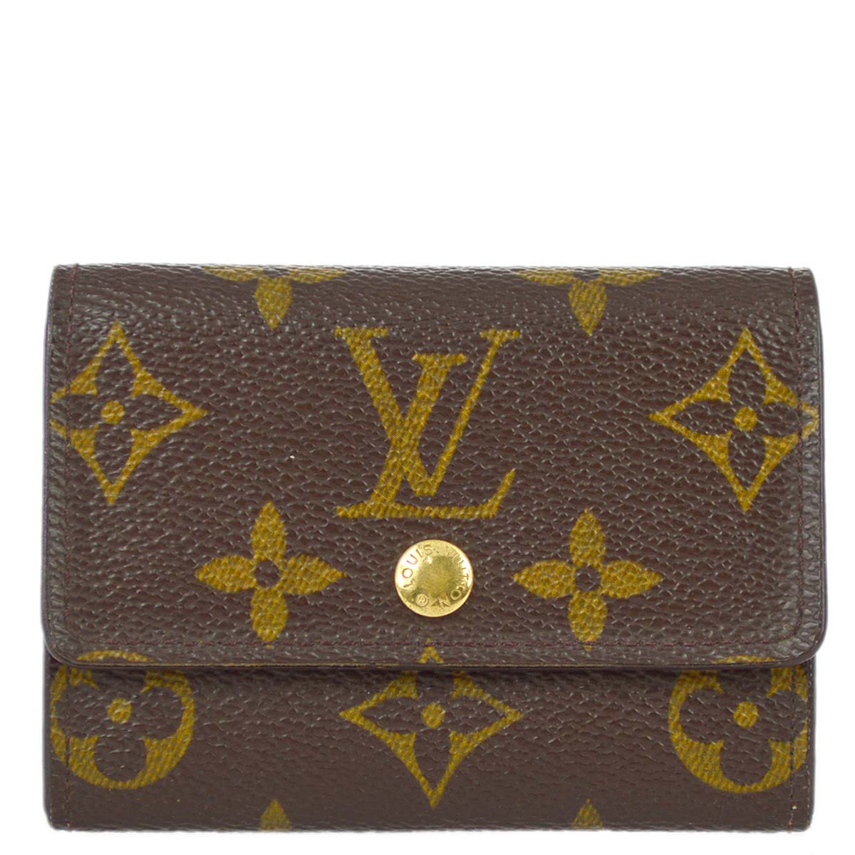 Louis Vuitton Monogram Porte Monnaie Plat Coin Case Wallet M61930