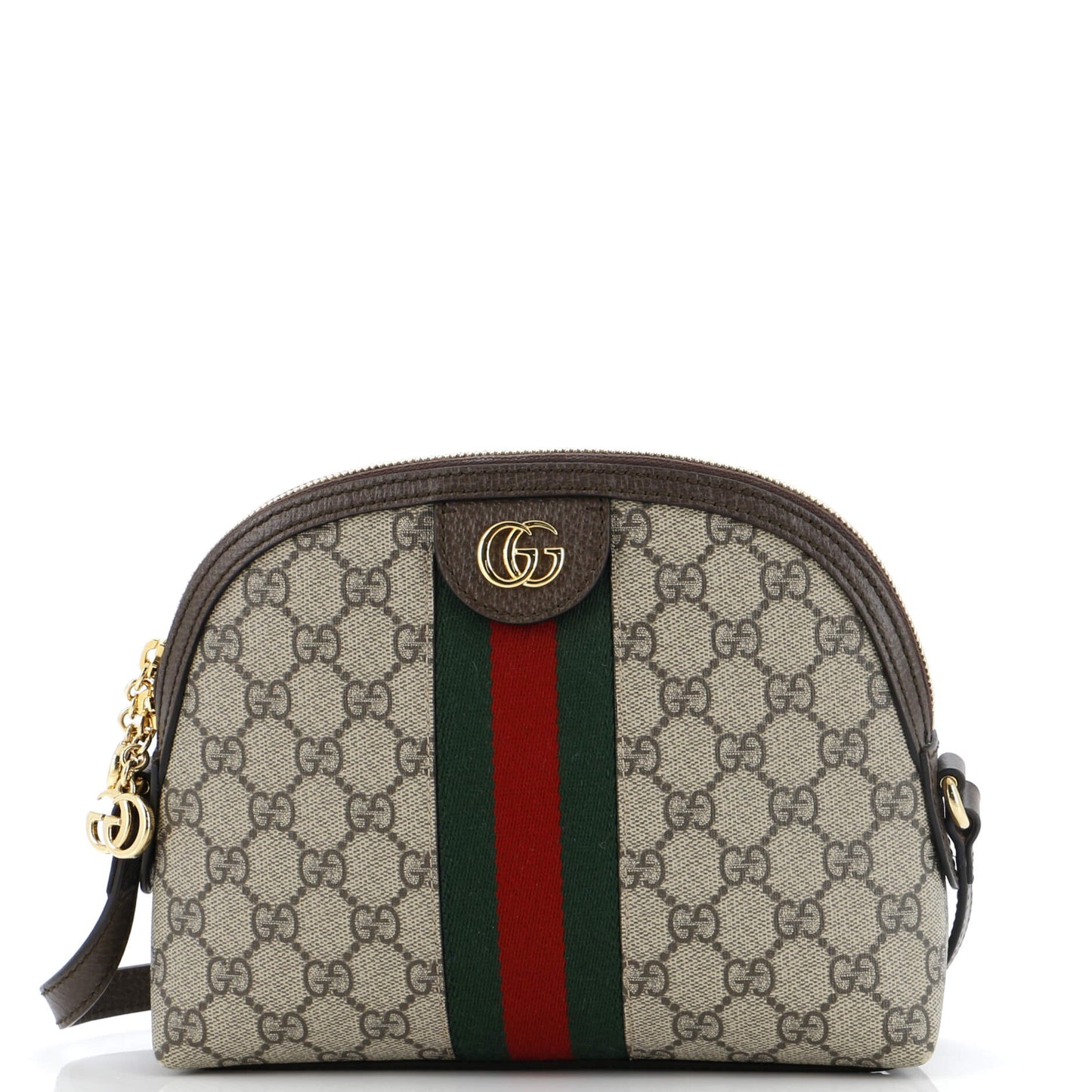 Luxury Gucci Trending 2025 Ophidia Dome Shoulder Bag GG Coated Canvas Small