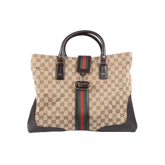 Luxury Gucci Trending 2025 Monogram Canvas Junco Tote Bag - '00s