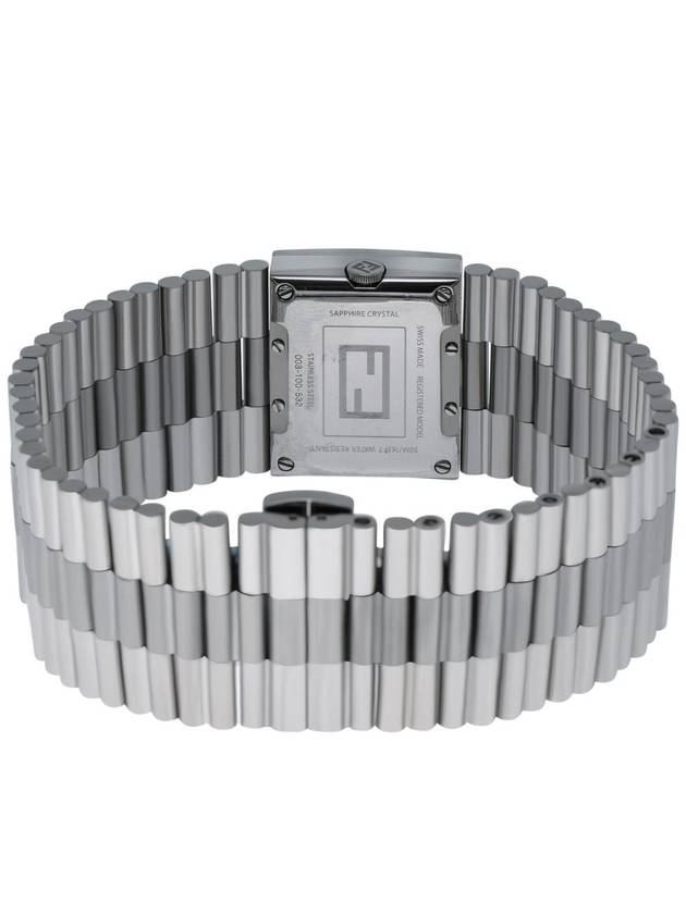 Luxury Fendi Mania FF Logo Watch Silver