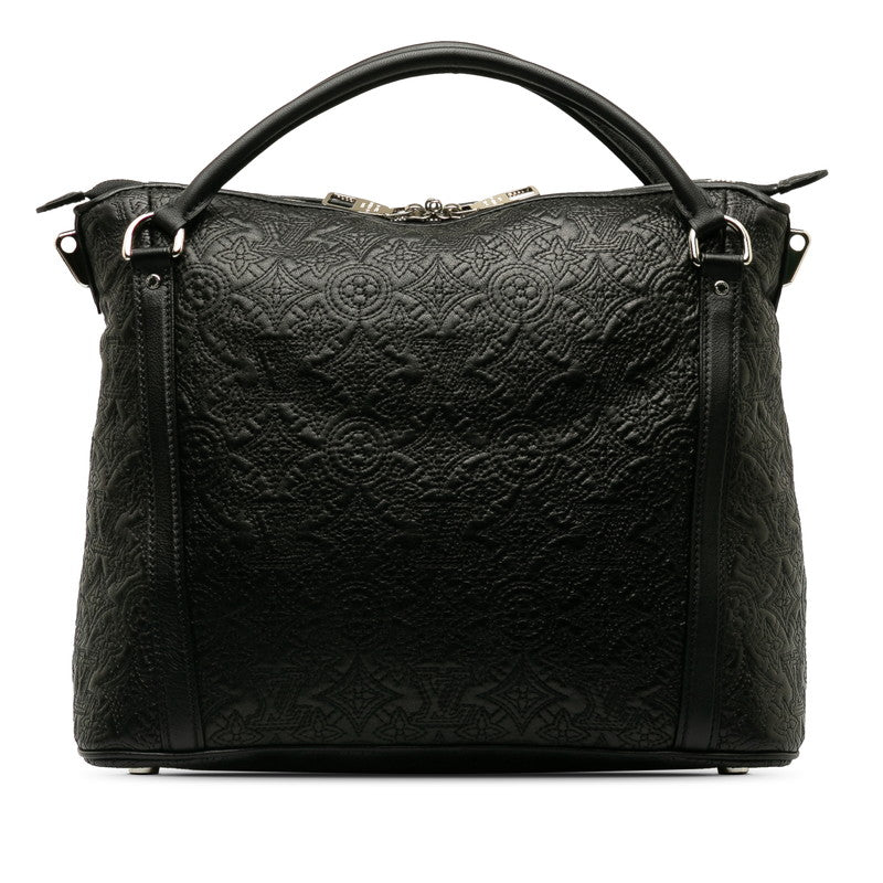 Louis Vuitton Monogram Antias Ixia PM Handbag 2WAY M97071 Black Leather  Louis Vuitton