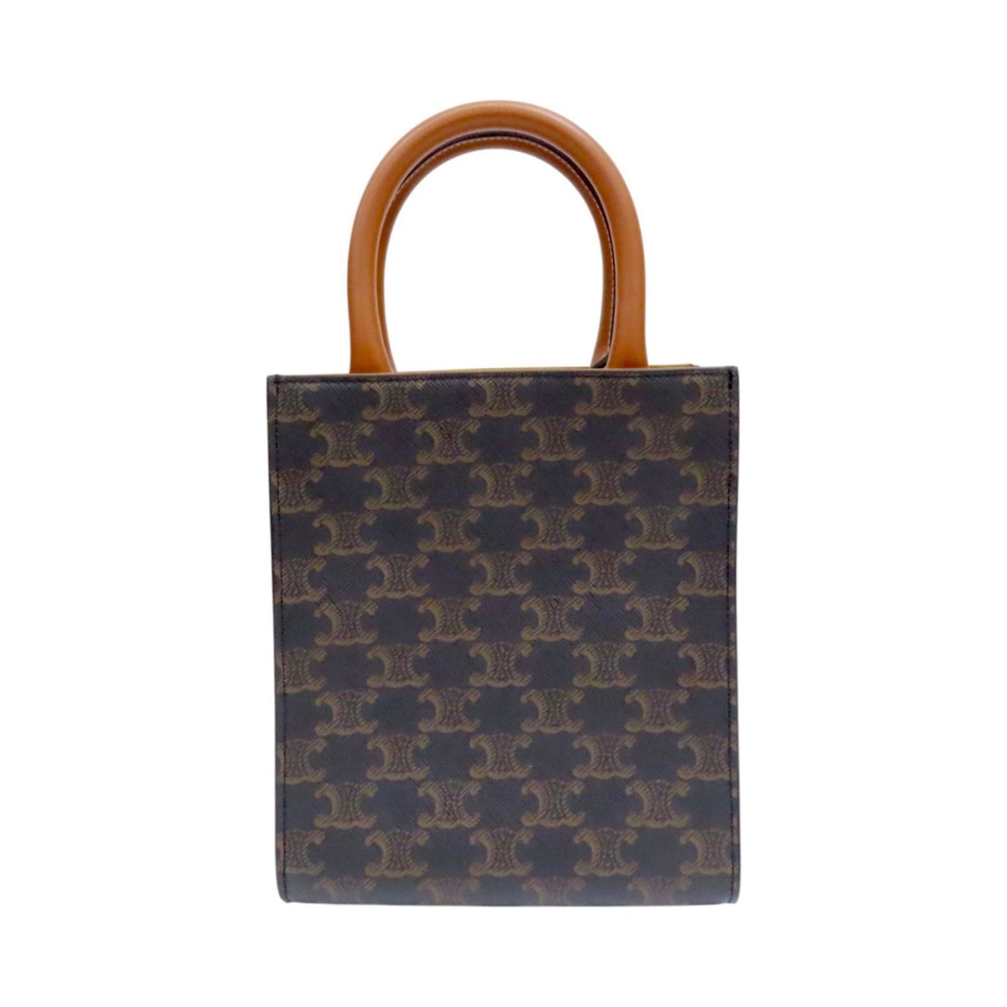 Celine Mini Vertical Cabas in Triomphe Canvas and Calfskin
