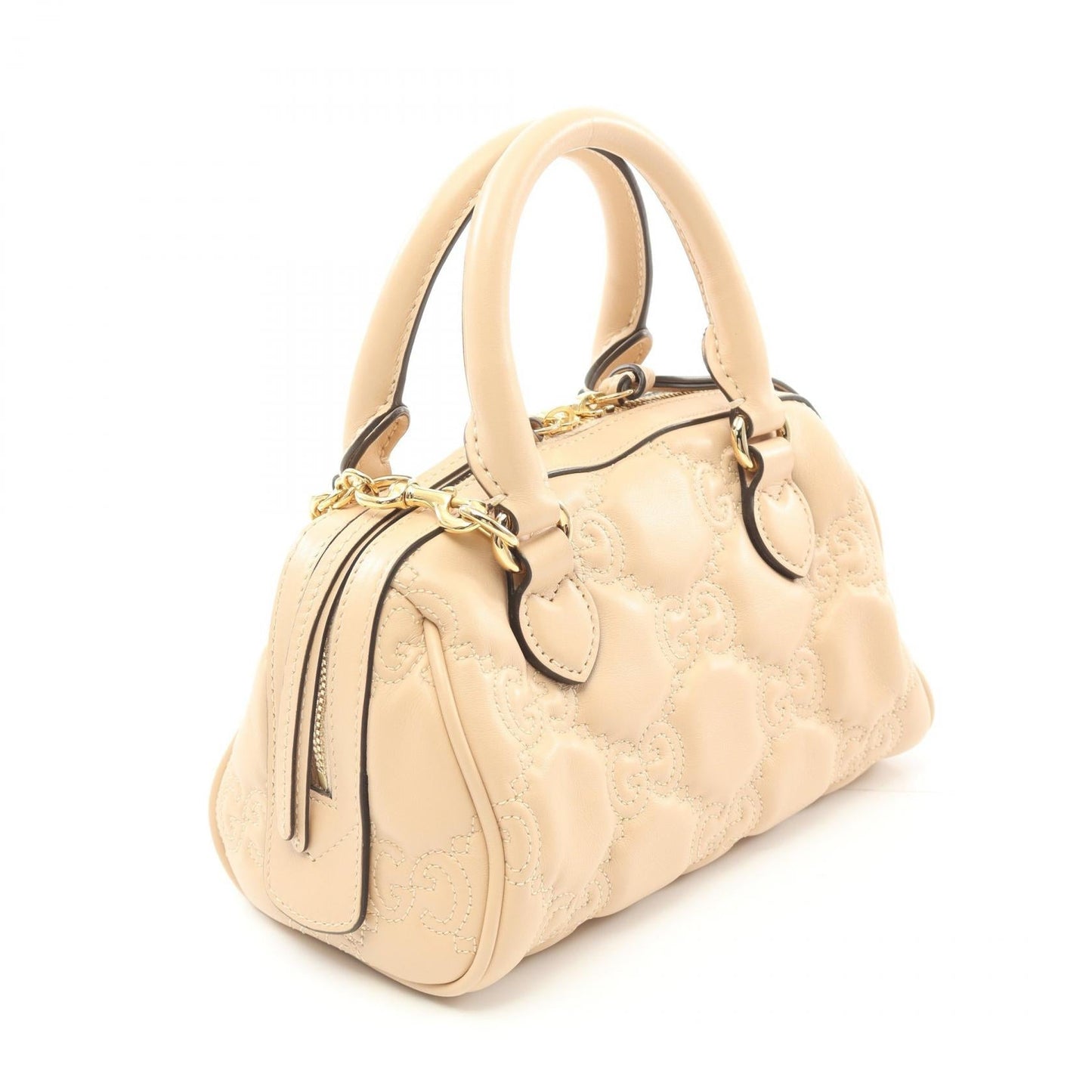 Gucci GG Matelassé Leather Handbag Beige
