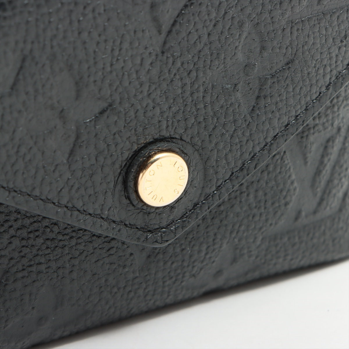 Louis Vuitton Monogram Emplant Portfolio Victoria M64060 Noneir Compact Wallet