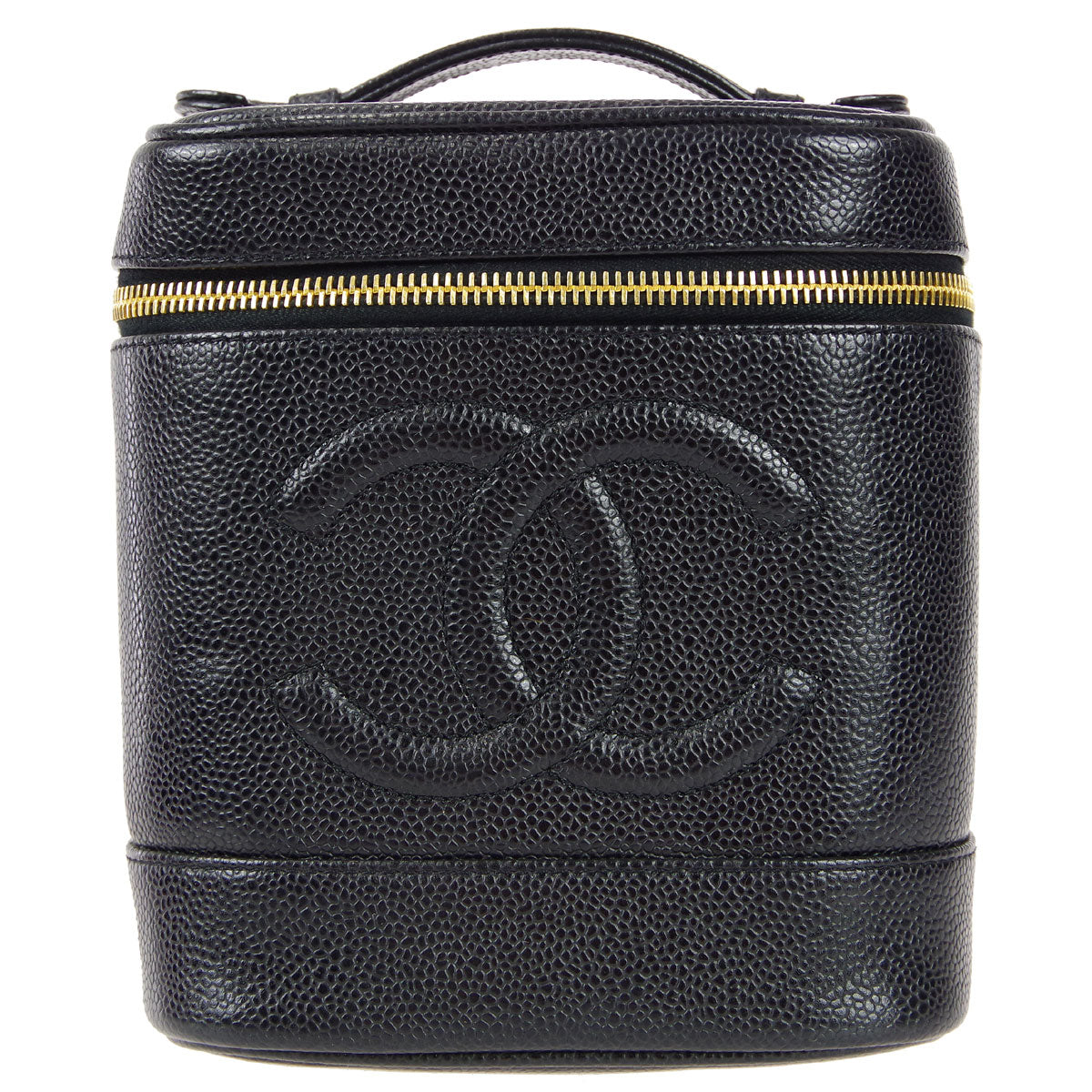 Luxury Chanel 1997-1999 Timeless Vanity Handbag Black Caviar