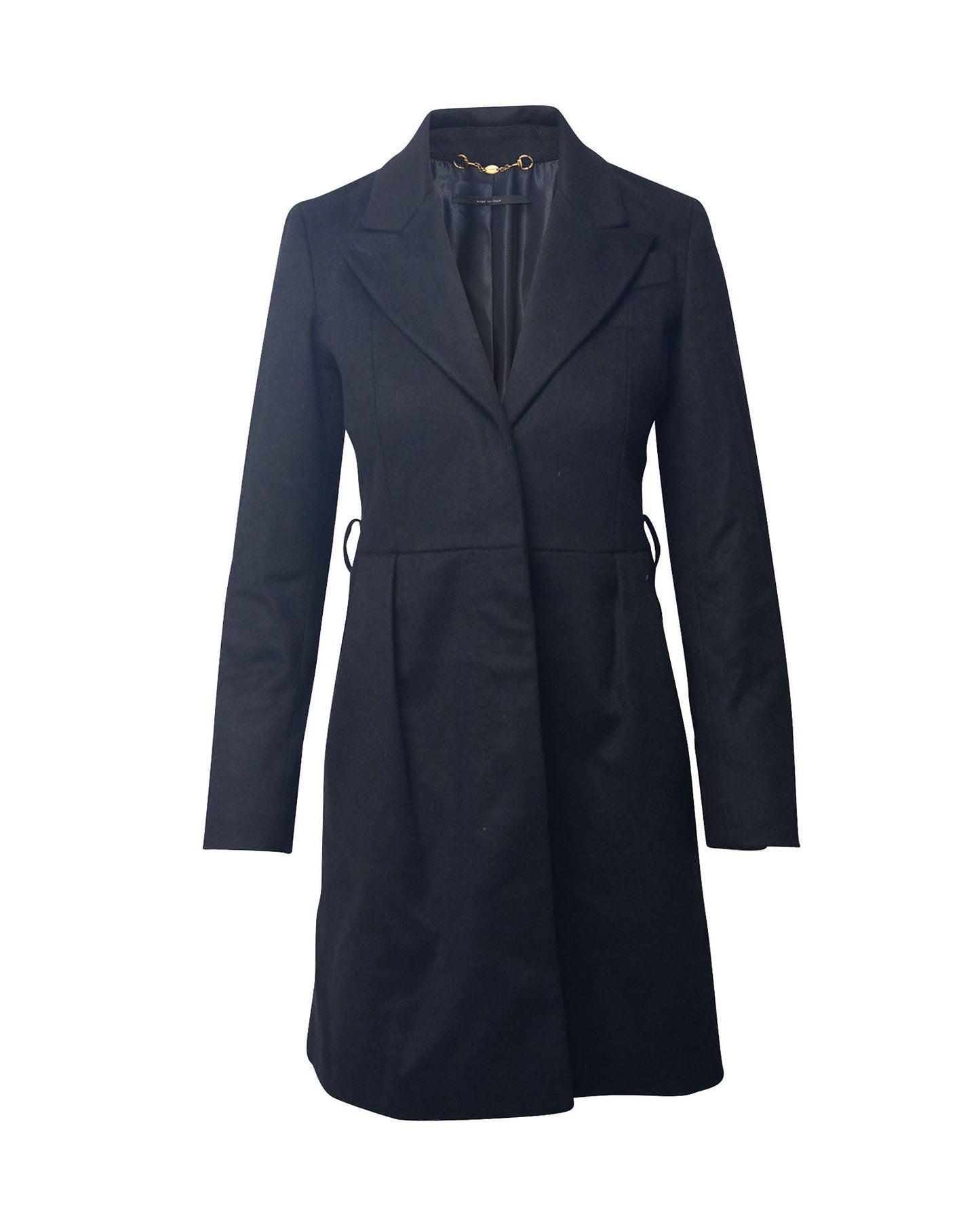 Luxury Gucci Trending 2025 Coat with Peak Lapel Collar in Black Cupro