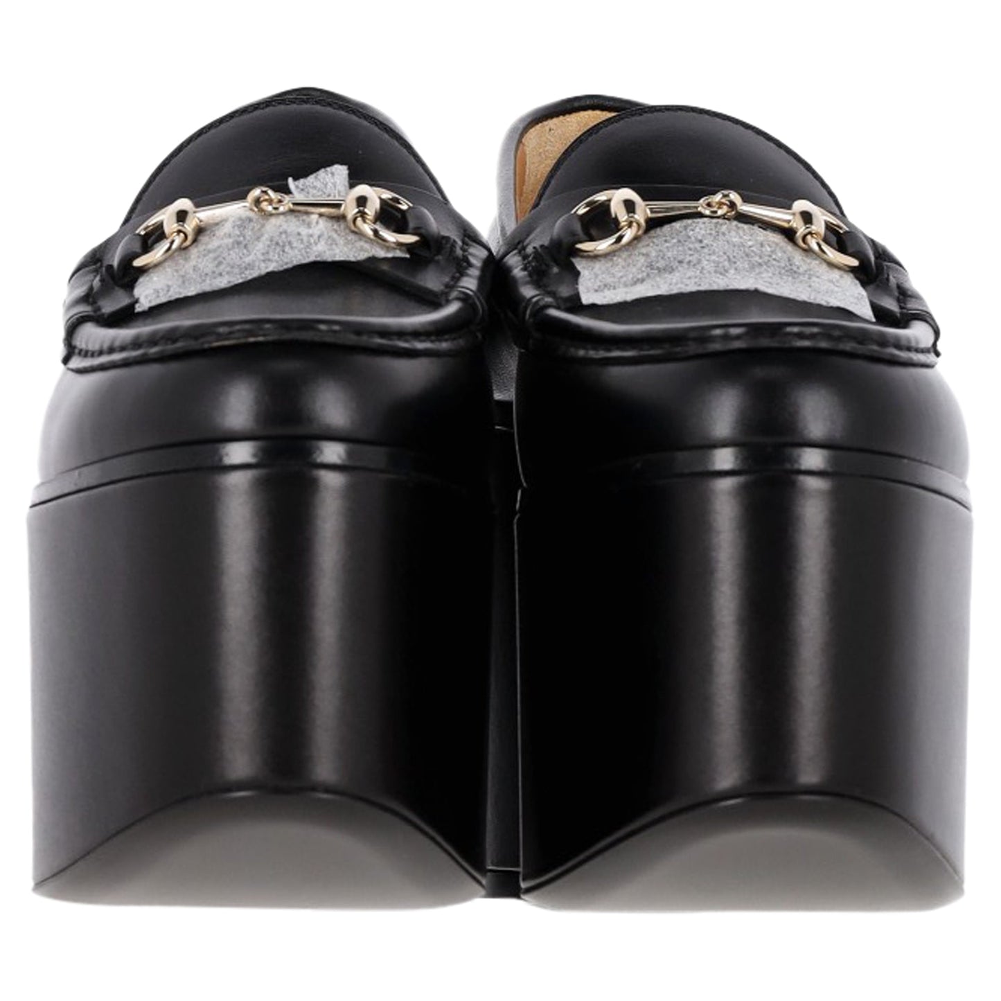 Gucci Horsebit Platform Loafers in Black Leather