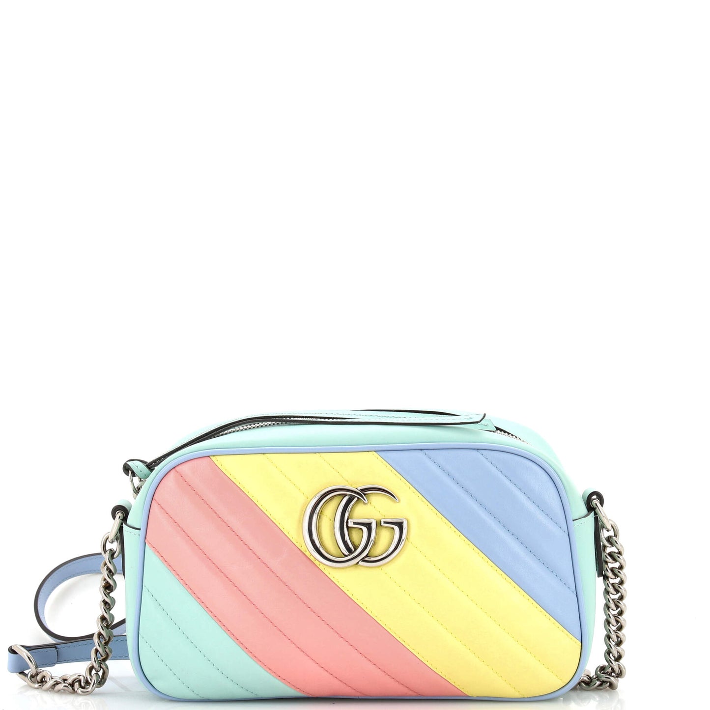 Luxury Gucci Trending 2025 GG Marmont Shoulder Bag Diagonal Quilted Leather Small