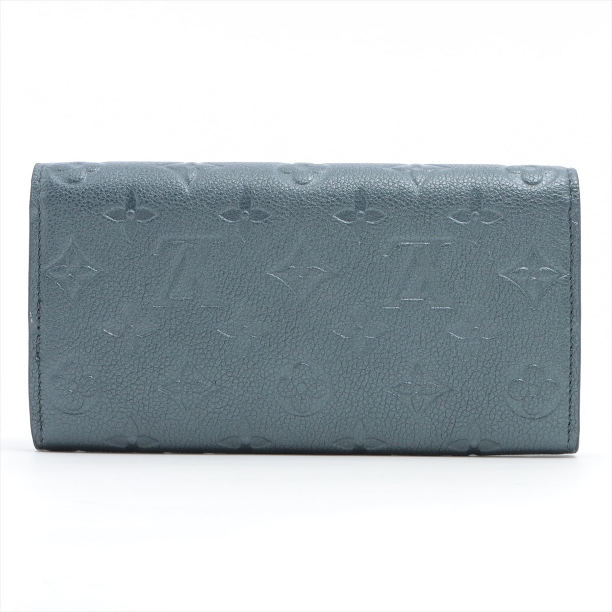 Louis Vuitton Monogram Emplant Portfoliosala NM M82668 Blue Long  Reaction Wallet