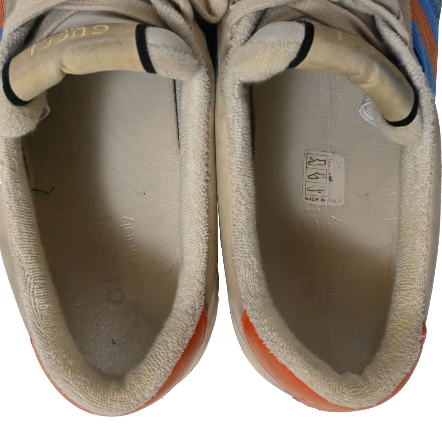 Gucci Screener Distressed Sneakers in Multicolor Leather