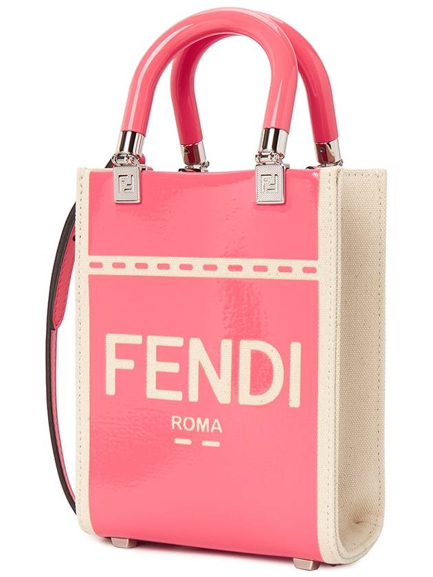 Luxury Fendi Sunshine Shopper Small Tote Bag Pink