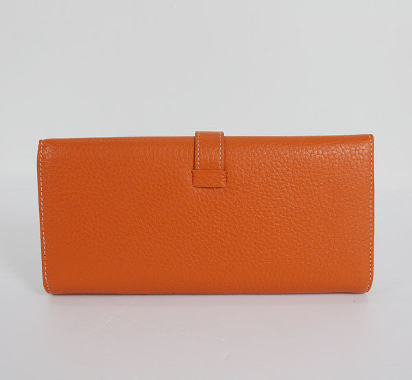 Luxury Hermes Wallet H514 Wallet Lambskin Orange
