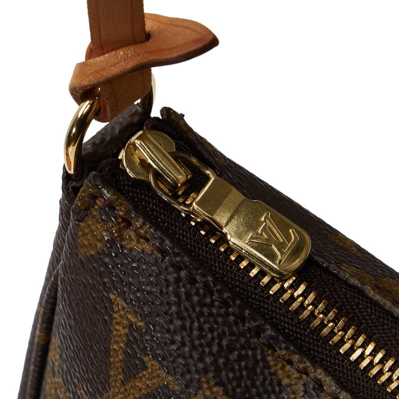 Louis Vuitton Monogram Pochette Accessories Handbag Accessories Pocket M51980 Brown PVC Leather  Louis Vuitton