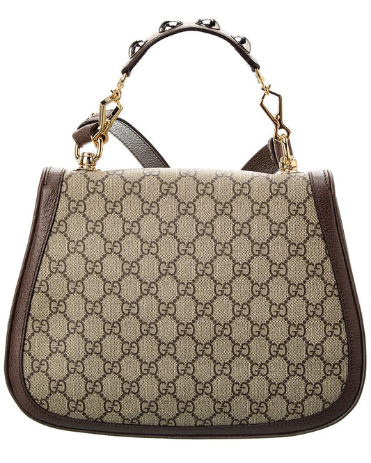 Luxury Gucci Trending 2025 Blondie Medium GG Supreme Canvas & Leather Bag