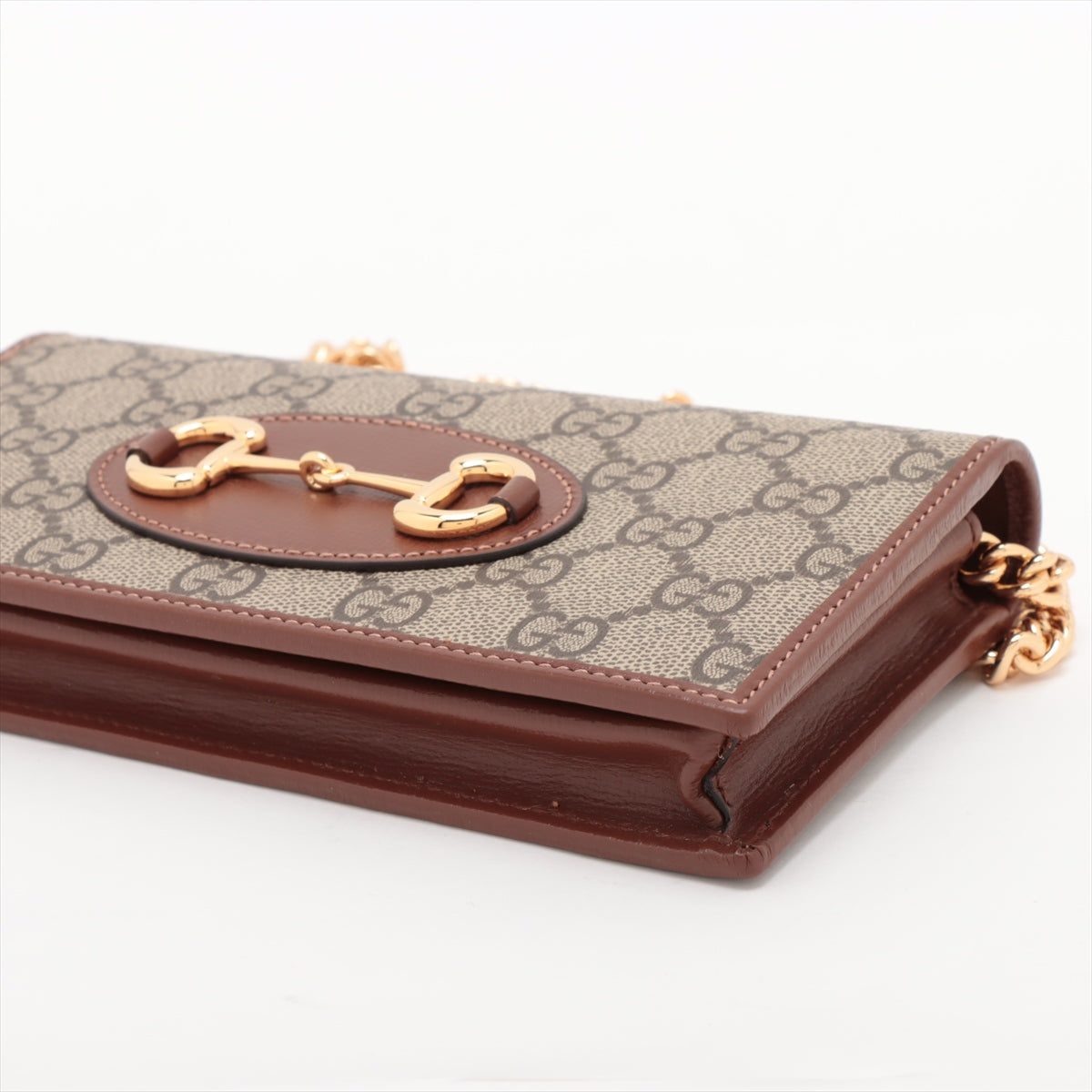 Gucci GG Supreme PVC & leather Chain Wallet
