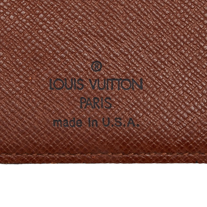Louis Vuitton Monogram Vienna Double Fed Wallet Compact Wallet M61663 Brown PVC Leather  Louis Vuitton