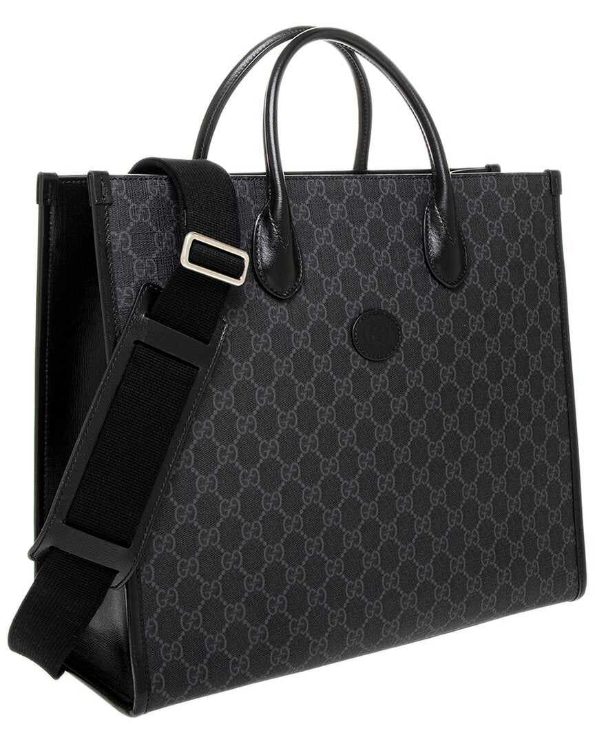 Luxury Gucci Trending 2025 Interlocking G Medium Canvas Tote