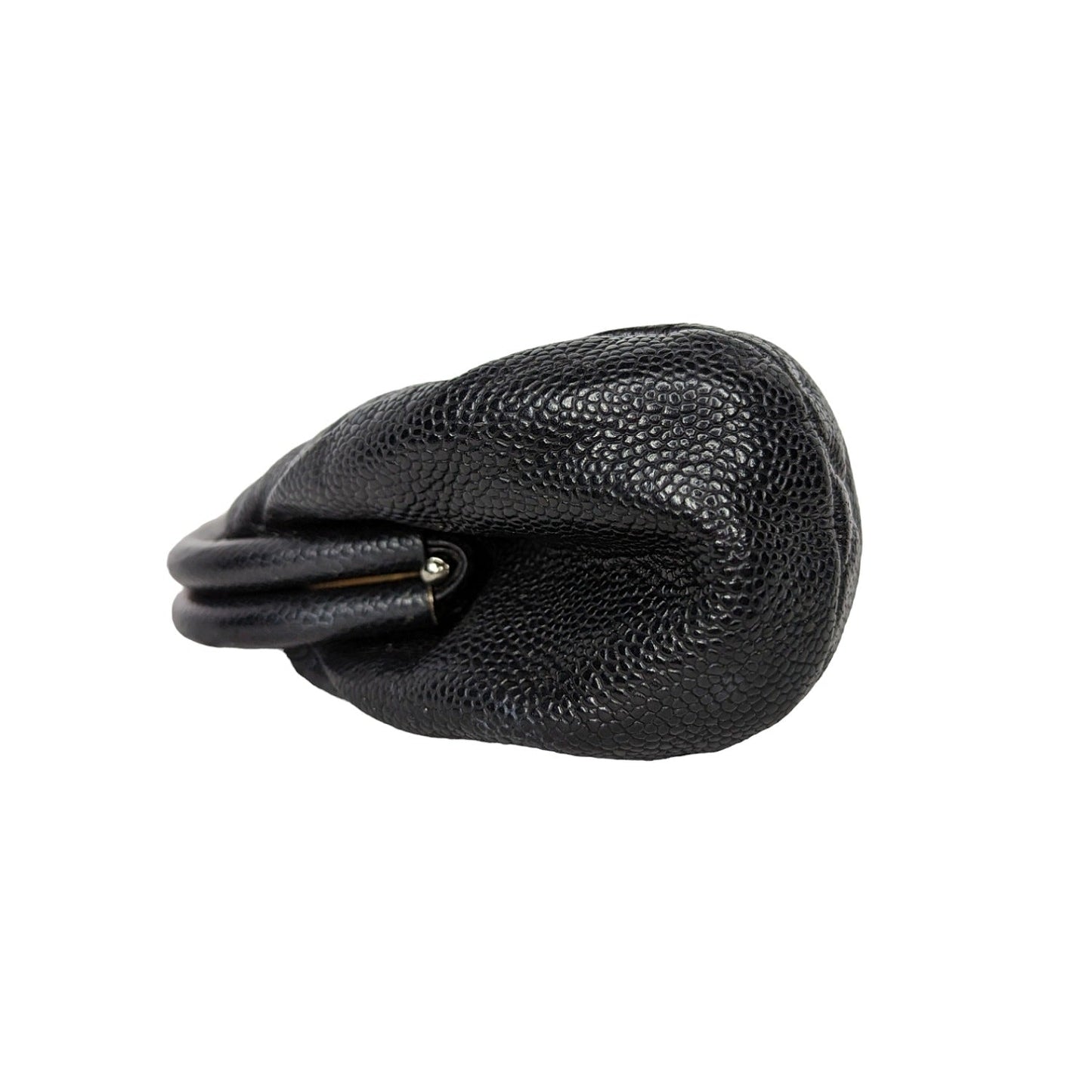 Luxury Chanel bag Black Quilted Caviar Leather Timeless Clutch