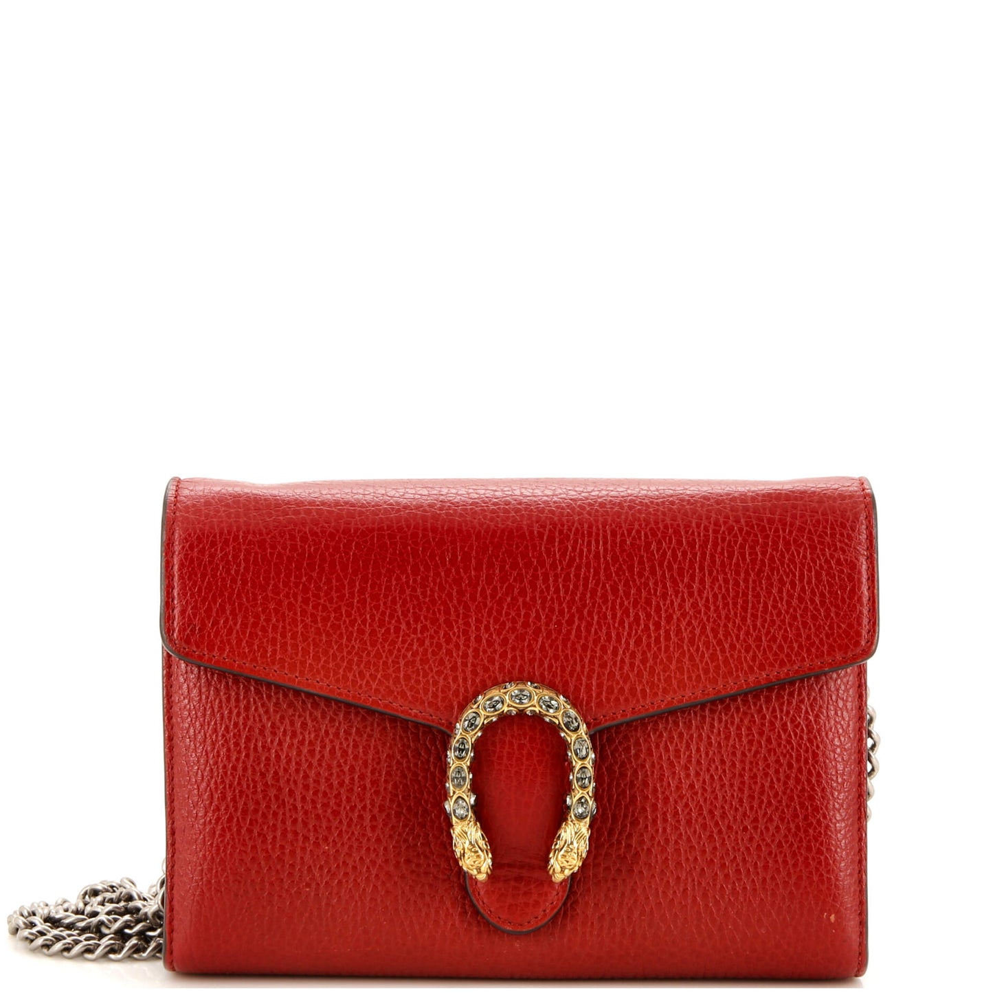 Luxury Gucci Trending 2025 Dionysus Chain Wallet Leather with Embellished Detail Small