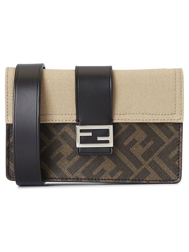 Luxury Fendi Men's Baguette Cross Bag Beige Brown