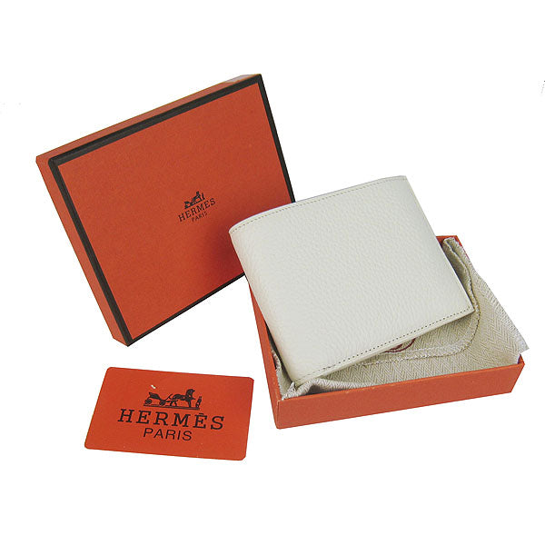 Luxury Hermes Wallet H014 Cow Leather Beige