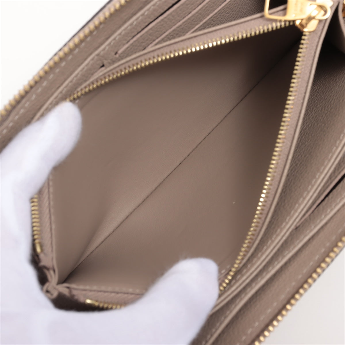 Louis Vuitton bicolor monogram implant zipper wallet M69794
