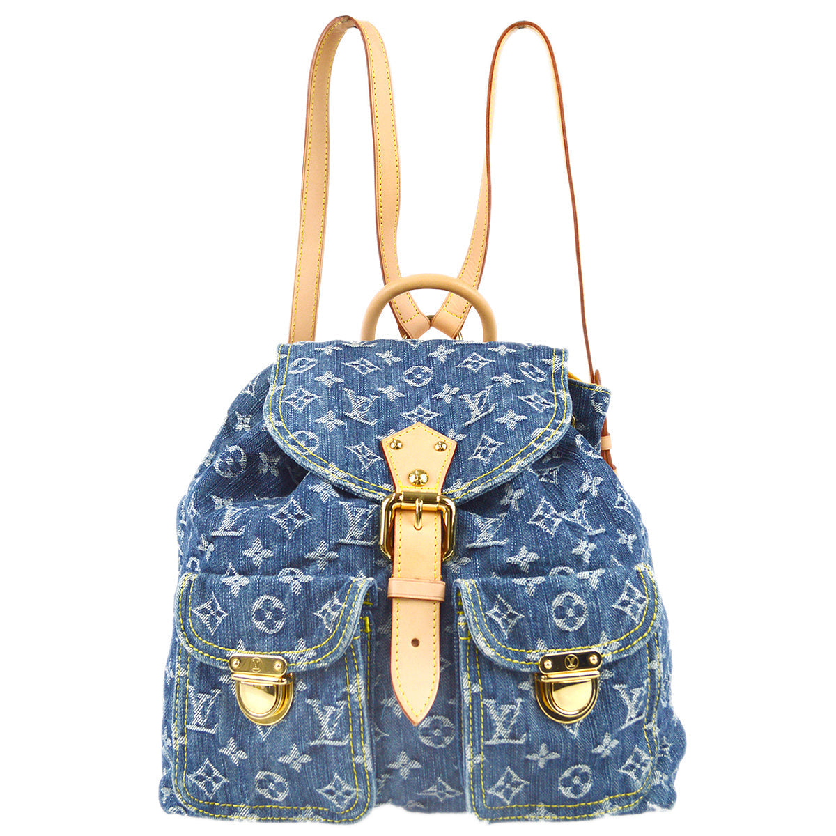 Louis Vuitton 2007 Sac a Dos GM Monogram Denim Blue M95056