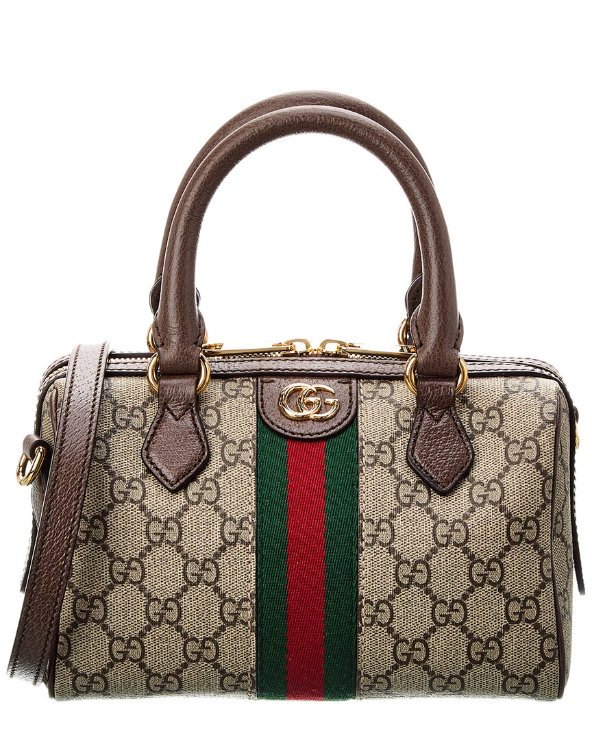 Gucci Ophidia GG Mini Top Handle GG Supreme Canvas & Leather Bag