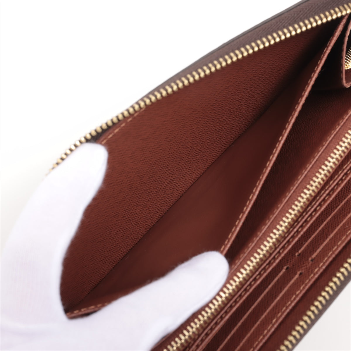 Louis Vuitton Monogram Zippyr Wallet M42616 Brown Round Zipper Wallet