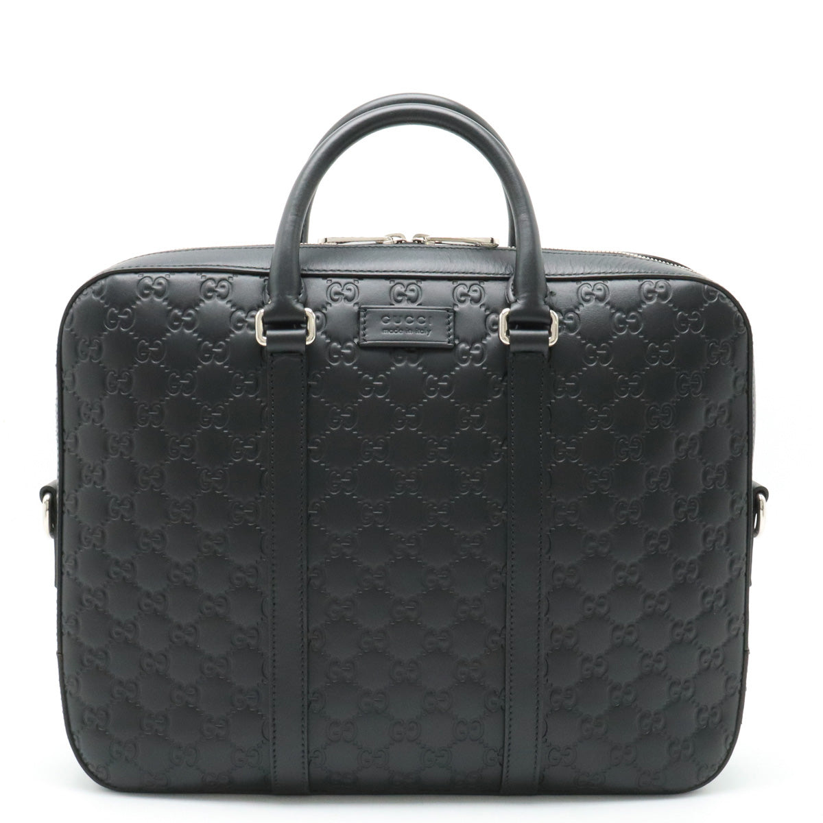 Luxury Gucci Trending 2025 Business Bag Briefcase Black Black Black Silver 435322