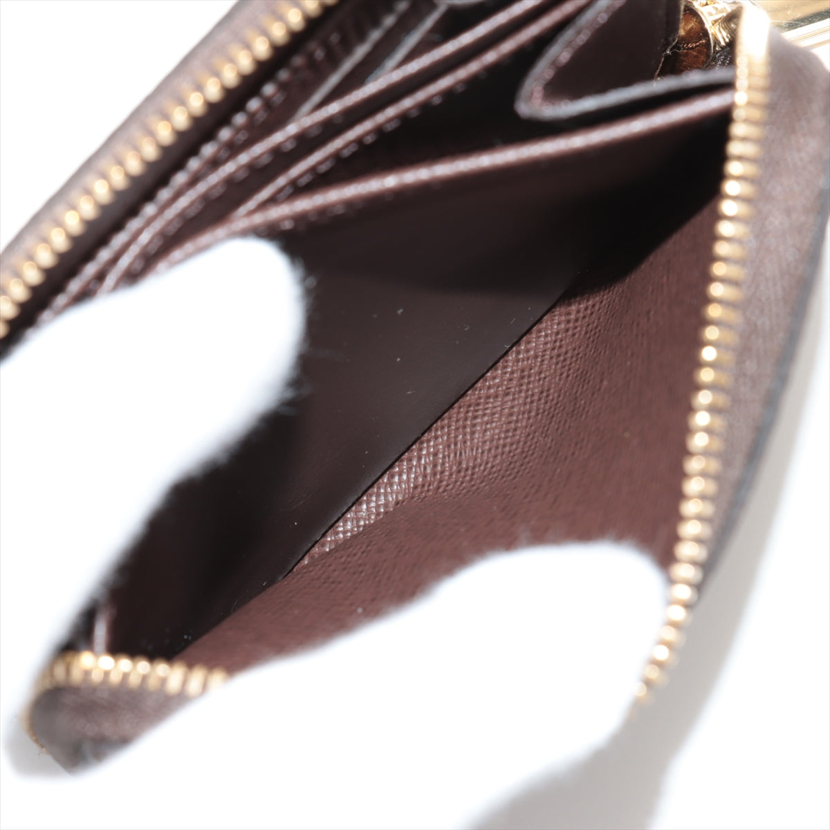 Louis Vuitton Damier Zippyr Coin Pearce N63070 Brown Coin Case