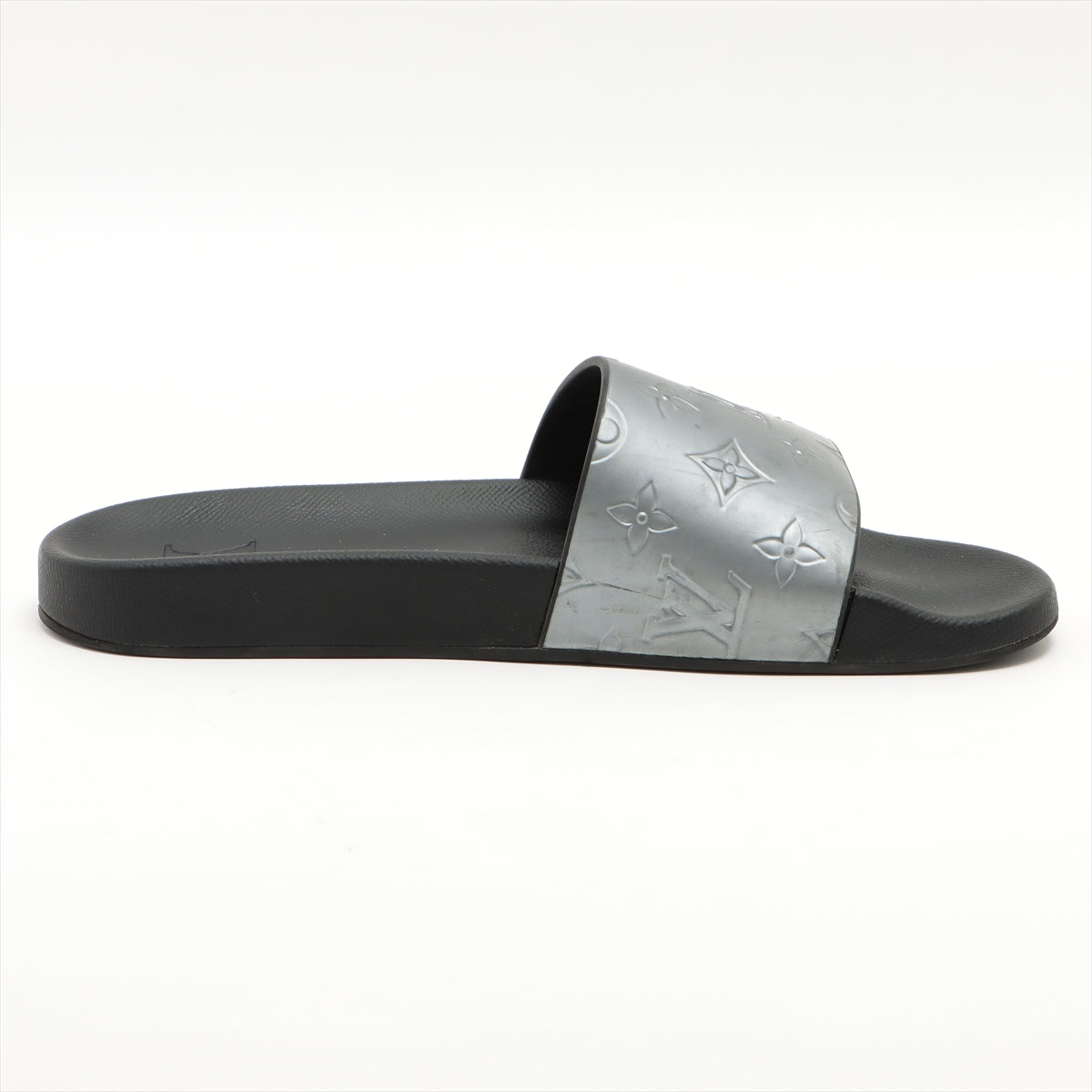 Louis Vuitton Water Frontline 21 Years Laver Sandal 7 Men Black x Silver VS0251 Monogram Adhesive Shredded