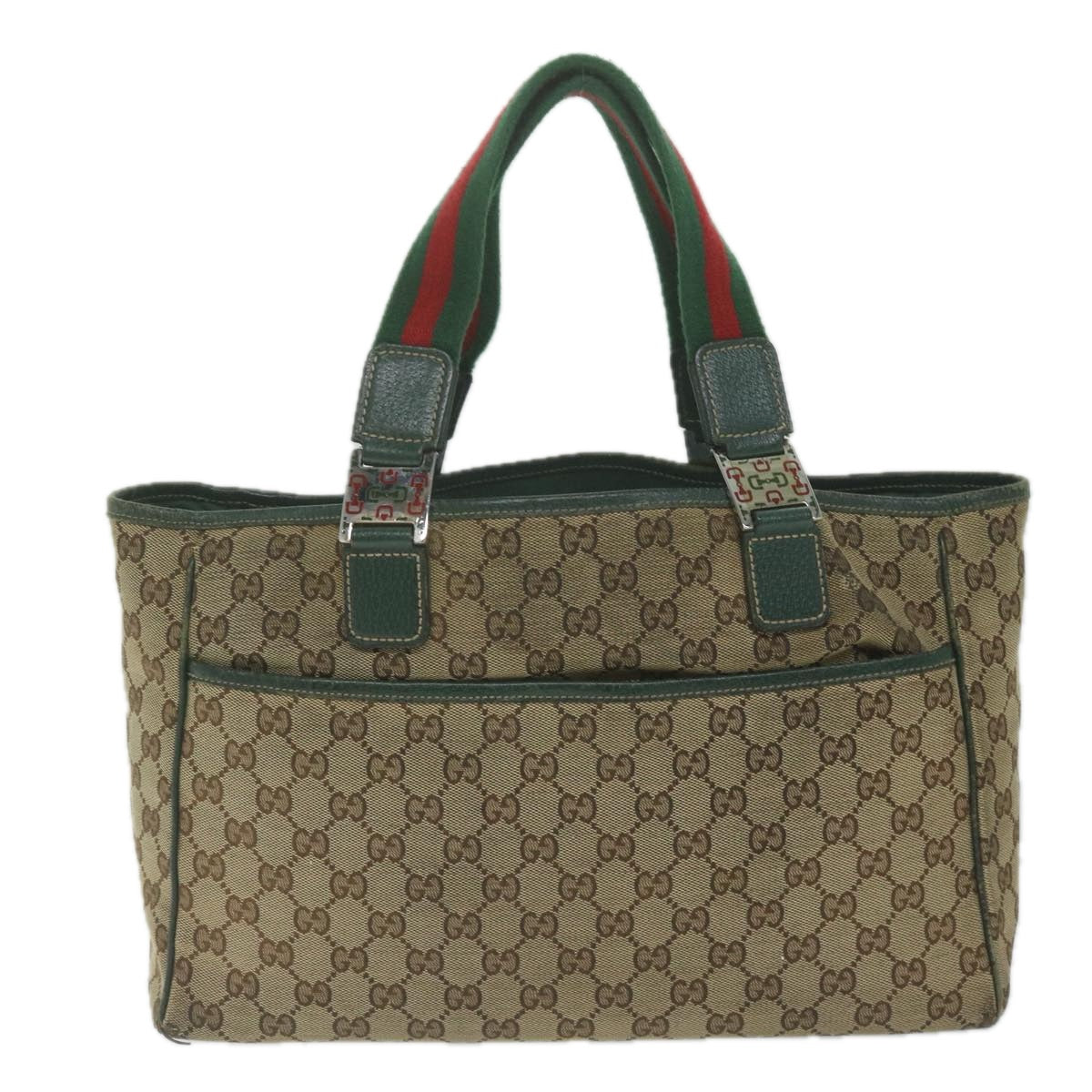 Luxury Gucci Trending 2025 GG Canvas Web Sherry Line Tote Bag Beige Red Green