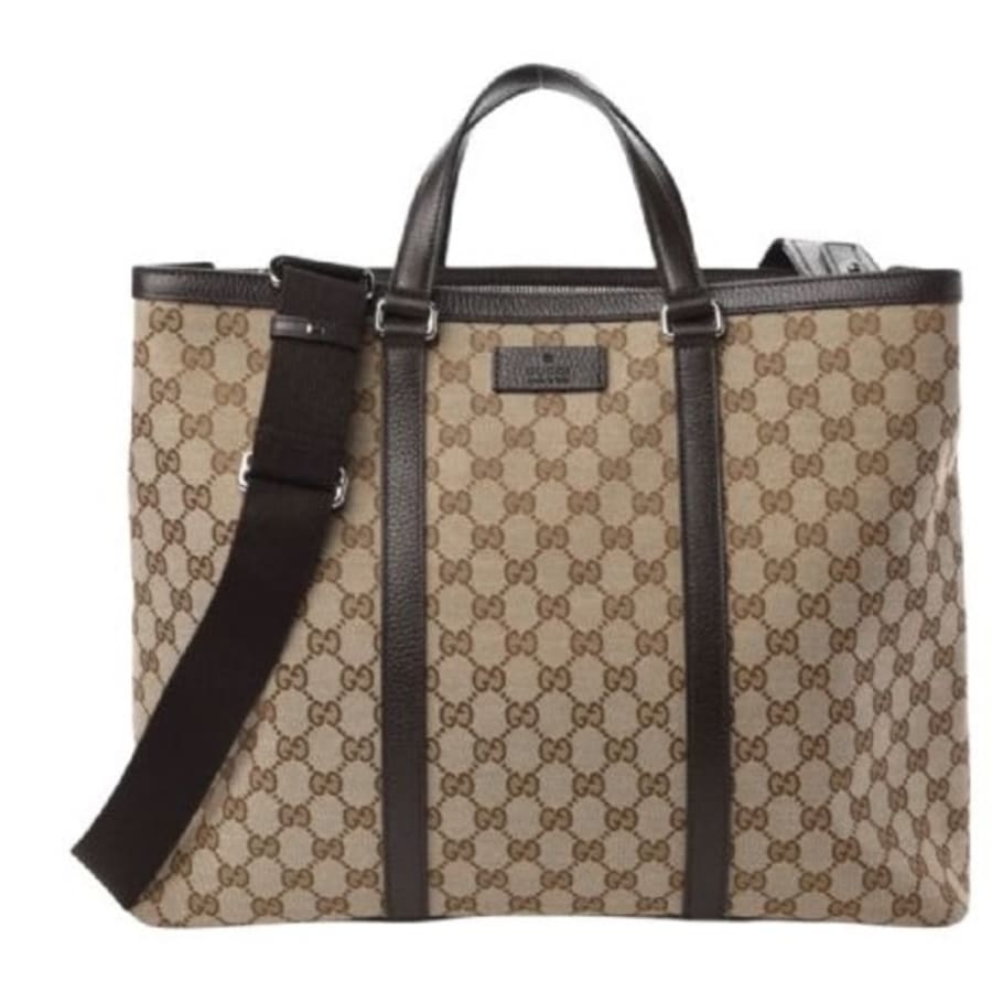 Gucci Guccissima Large Beige and Brown Women's Tote Bag 449169 KY9KN 9886
