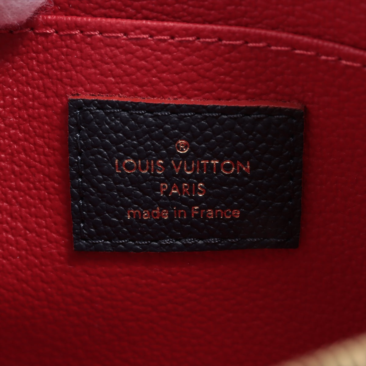 Louis Vuitton Monogram Emplant Pochette Cosmetics M69413 Marine Rouge   Pouch